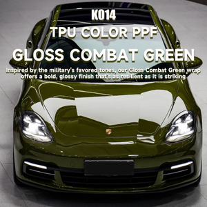 Gloss Combat Green TPU Car Colored Ppf Wrap Wrap Rolls Automotive Protective Film 8.0mil Thickness