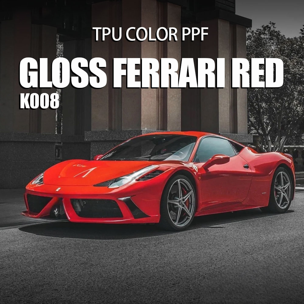 Gloss Ferrari Red TPU Color Ppf