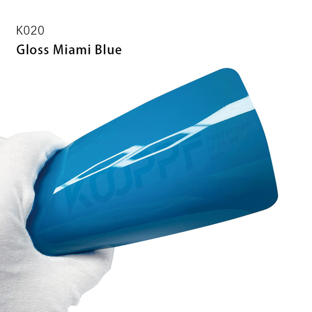 Gloss Miami Blue TPU Color PPF Car Paint Protection Film